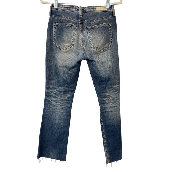 AG Adriano Goldschmied Jeans Size 25 Jodi Crop High Rise Flare Distressed Denim - Picture 2 of 7